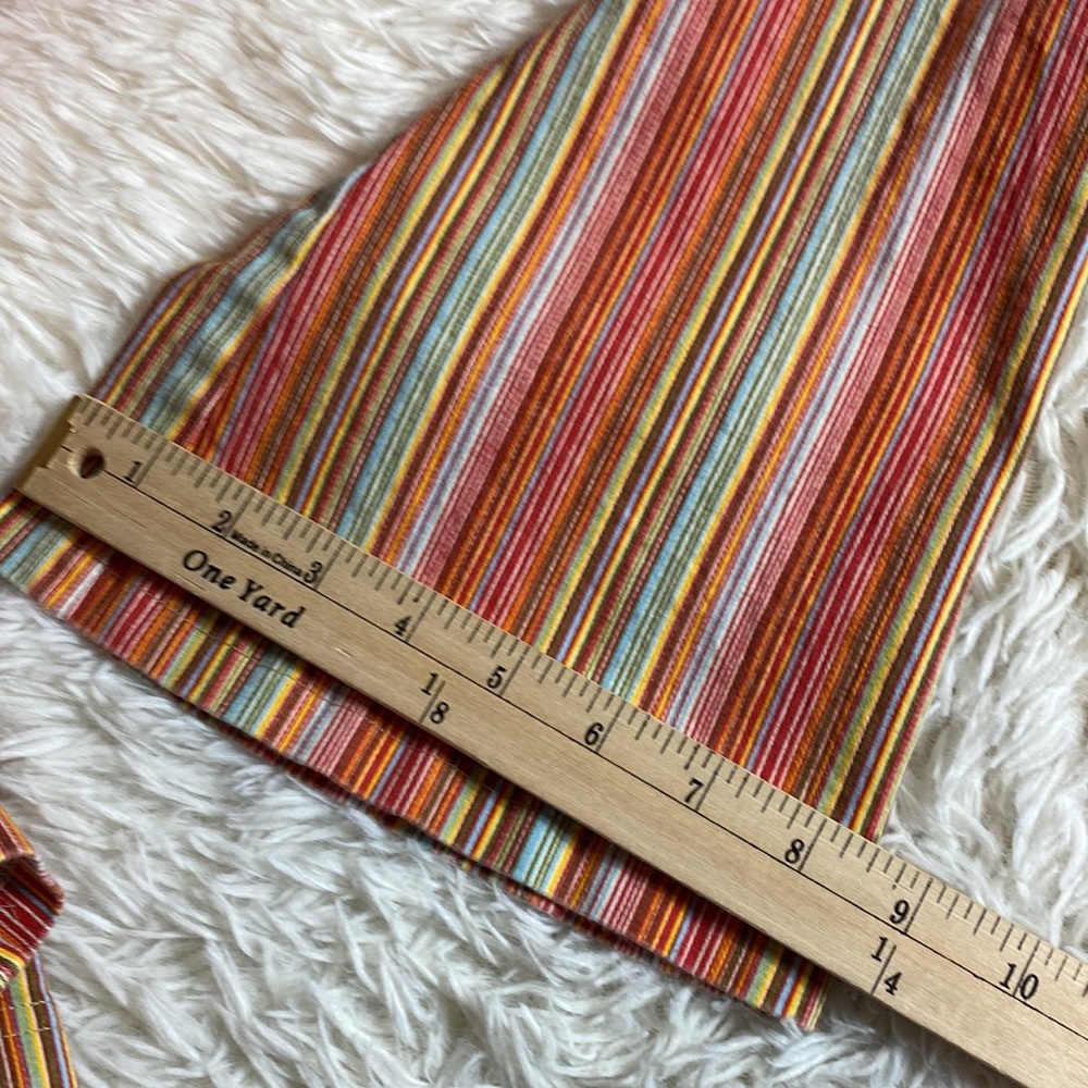 Forever 21 Y2K Super Low Rise Multicolor Striped Bootcut Pants - Picture 11 of 12